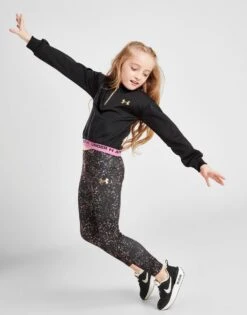 Under Armour Girls' Metallic 1/4 Zip Top/Leggings Set Children