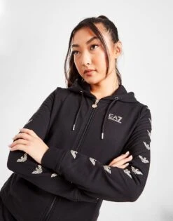 Emporio Armani EA7 Sweat à Capuche Zippé Eagle Femme -Sport Vêtements Magasin jd 553310 d