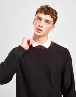 HUGO Sweatshirt Smarlo Ringer Crew Homme