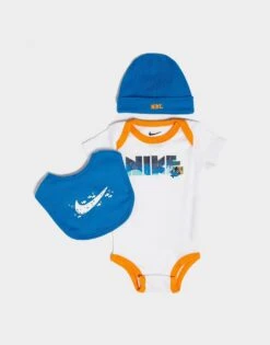 Nike 3 Piece Hat, Babygrow And Bib Set Infant