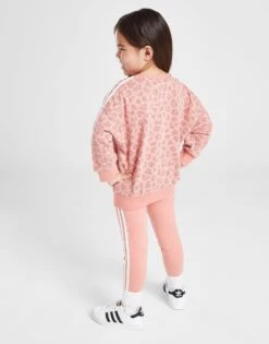 Adidas Originals Ensemble Sweat-shirt Ras-du-cou Et Legging Imprimé Animal Intégral -Sport Vêtements Magasin jd 664326 e