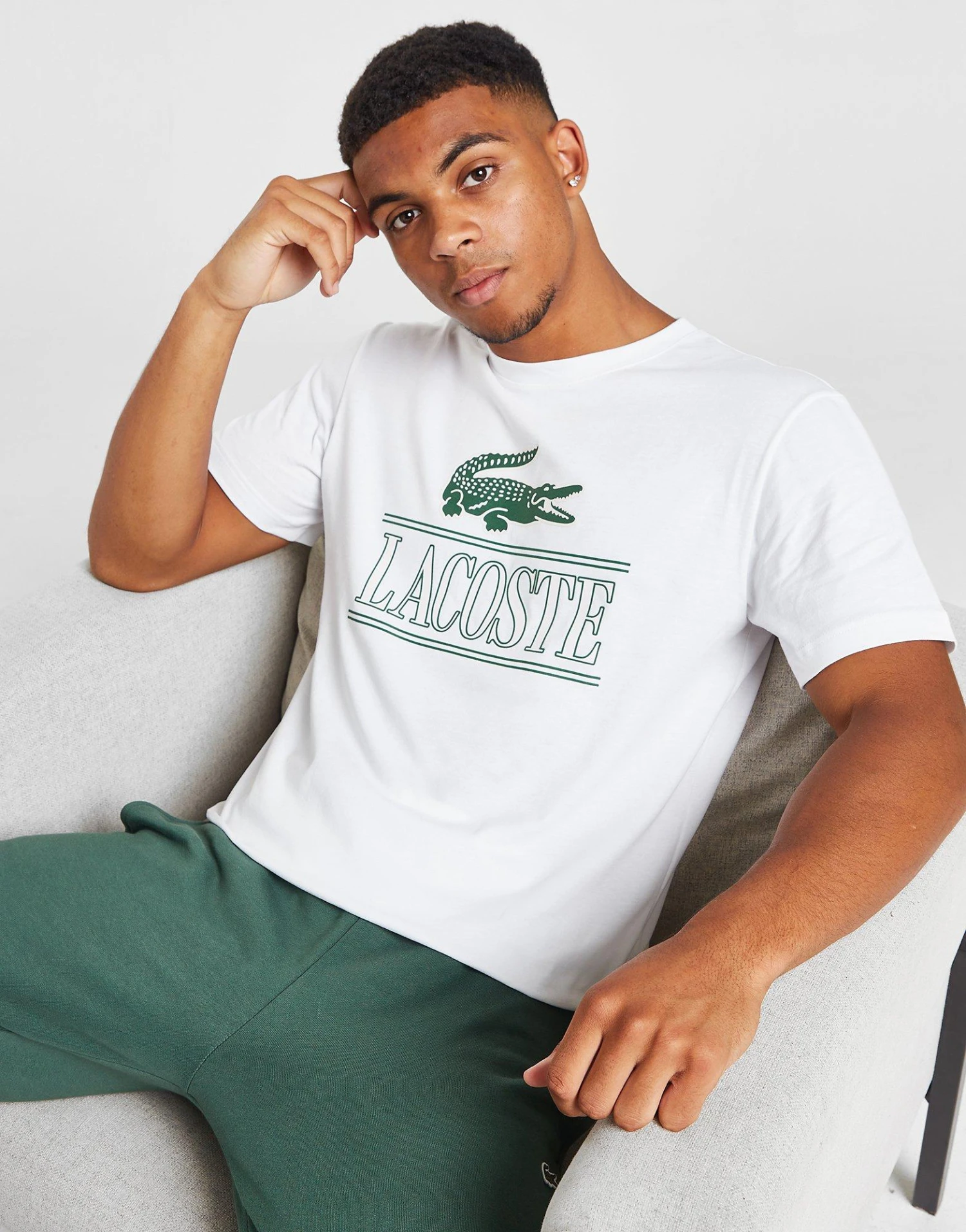 Lacoste T-shirt Large Logo Stack Homme 1 Lacoste T-shirt Large Logo Stack Homme