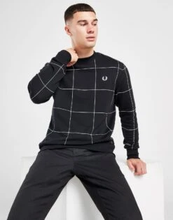Fred Perry Sweat Grid Homme