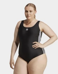 Adidas Originals Maillot De Bain à 3 Bandes Adicolor (Grandes Tailles)